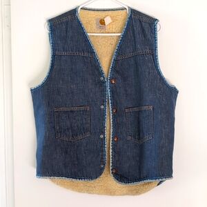 Vintage Carhartt denim Sherpa vest